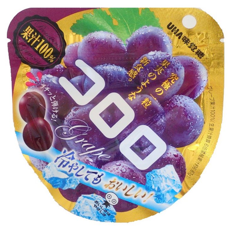 日本UHA悠哈味觉糖 全天然果汁软糖 紫葡萄味 48g